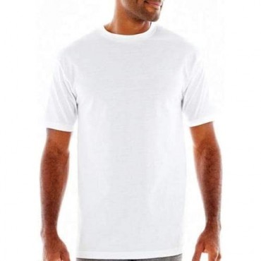 Stafford 4-Pack Men's Heavy Weight 100% Cotton Crew-Neck T-Shirt White