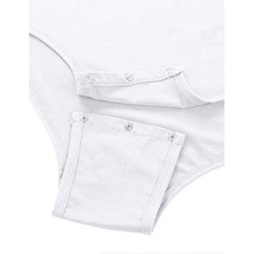 YiZYiF Men's Short Sleeve Undershirt Press Botton Crotch Shirt Bodysuit Undershirts Leotard