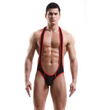 4UFiT Men's Mesh Jockstrap Leotard Underwear Jumpsuits Wrestling Singlet Bodysuit