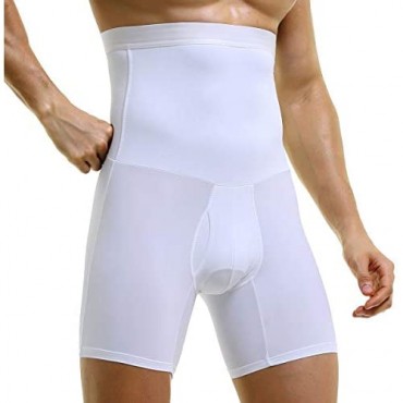 Becfort Men Tummy Stomach Control Shorts High Waist Slimming Shapewear Body Shaper Seamless Underwear Boxer Briefs