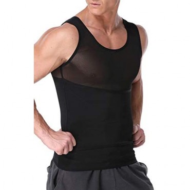 DoLoveY Men Body Shaper Vest Tummy Control Tank Top Compression Waist Slimming Shirts