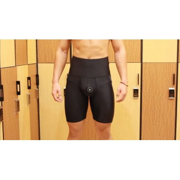 DoLoveY Men Tummy Control Shorts High Waist Abdomen Leg Slimming Pants Girdle Body Shaper Boxer Brief Underwear Black