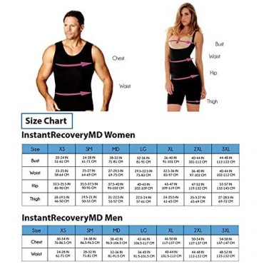 InstantRecovery Mens Compression Chest Control Crop Vest w/Zip and Velcro Straps