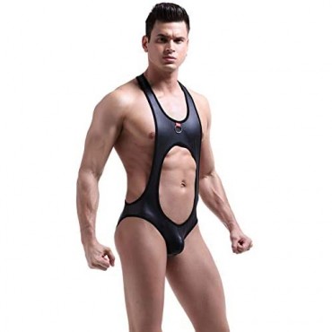 Leories Men's Jockstrap Leotard Underwear Jumpsuits Wrestling Singlet Bodysuit