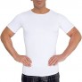 LISH Men's Slimming Light Compression Crew Neck Shirt - Short Sleeve Body Shaper T-Shirt for Weight Loss