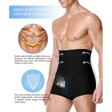 Men Tummy Control Shorts Shapewear High Waist Leg Slimming Girdle Body Shaper Underwear Boxer Briefs