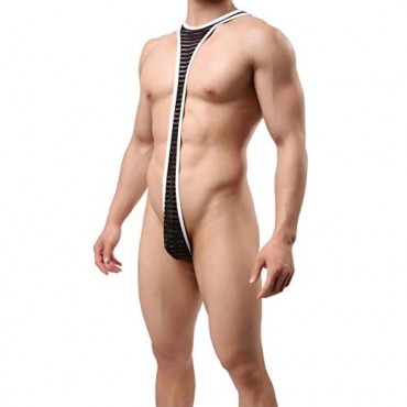 MuscleMate Hot Men's Flirting Leotard Men's Bodysuit Hot Men's Wrestling Singlet Bodysuit Fun for Flirting.