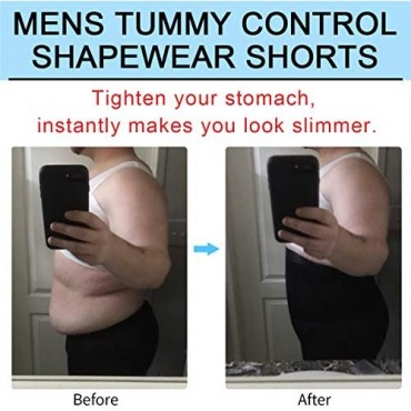 SLIMBELLE Men Shapewear Shorts Tummy Shaper High Waist Slimmer Control Belly Underwear Girdle Abdomen Compression Panty