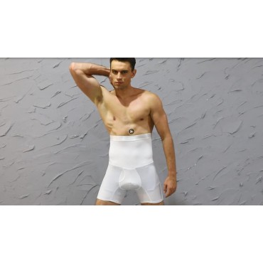 SLIMBELLE Men Shapewear Shorts Tummy Shaper High Waist Slimmer Control Belly Underwear Girdle Abdomen Compression Panty