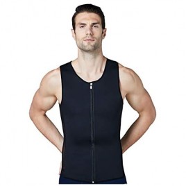taigee Men's Shapewear Slim Body Shaper Tank Top Zip Closure Vest