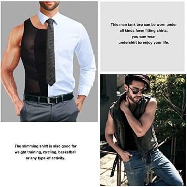 TAILONG Tank Top Slimming Vest Tight Body Shaper Tummy Underwear Men Waist Trimmer Compression Shirt