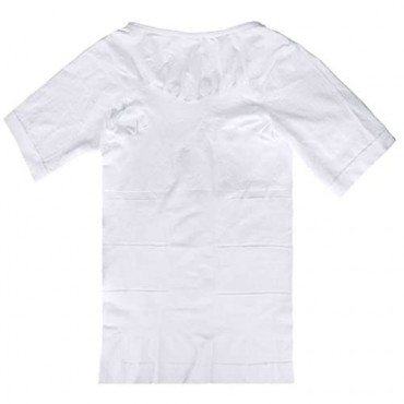 Zerobodys Men's Short Sleeve Shirt Classic Firming Panels Compression SS-M12