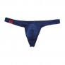 inlzdz Men's Ice Silk Low Rise Bulge Pouch G-String Thong Stretchy T-Back Bikini Underwear