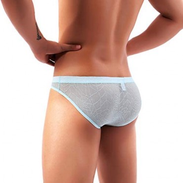 Arjen Kroos Men's Briefs Underwear Sexy Low Rise Mesh Bikini Briefs