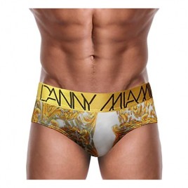 Danny Miami Men's Underwear Briefs Athletic Soft Sport Fashion Under Wear - Print