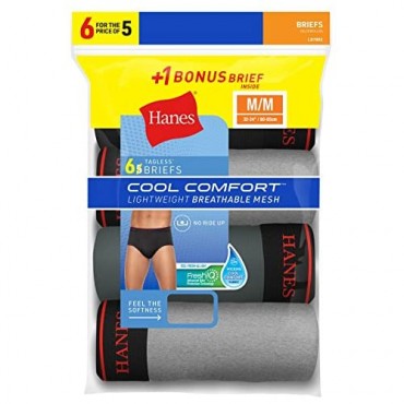 Hanes Mens FreshIQ Cool Comfort Breathable Mesh 5-Pack Sport Brief