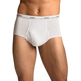 Hanes Mens No Ride up Briefs with Comfort Flex Waistband Multipack (White XXX-Large)