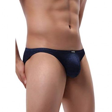 iKingsky Men's Breathable Pouch Briefs Sexy Bulge Bikini Underwear Low Rise Mens Under Panties