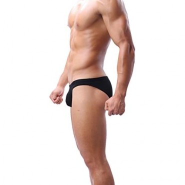 iKingsky Men's Modal Bulge Briefs Sexy Low Rise Pouch Bikini Underwear
