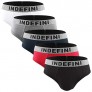 Indefini Mens Underwear Cotton Briefs Stretch No Fly Hip Briefs with Comfort Waistband Size S-XL (Pack of 1/5)