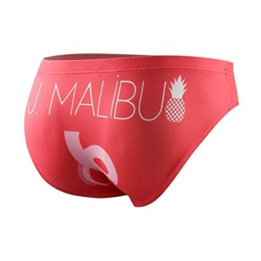 JJ Malibu Men's Fun Pattern Bulge Open Big Pouch Underwear Brief Shorts