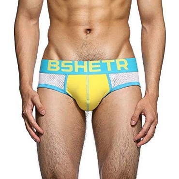 Men's Briefs Underwear 3-Pack Mesh Breathable Low Rise Soft Summer Brief (Multi-155 X-Large 34-36 86cm-91cm)