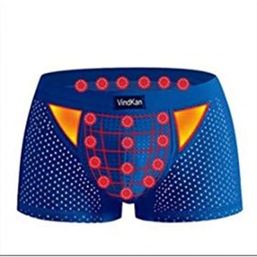 Men's Sexy Underwear Mesh Design Magnetic Breathable Underwear By Vindkan Vkweiku Health Pants-Support Men's Power Active Pennis Growth-(BLACK-4XL)