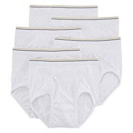 Stafford 6 Pack 100% Cotton Full-Cut Briefs White