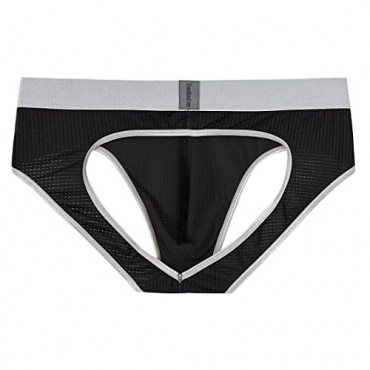 ZONBAILON Men's Briefs Underwear Running Briefs Low Rise Backless Nylon 2 Pack