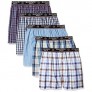 Badger Smith Men's 5 - Pack and 3 - Pack 100% Cotton Checks Multicolor Boxer Shorts