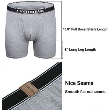 CastDream Men's Underwear Bamboo Boxer Briefs for Mens Comfortable Breathable