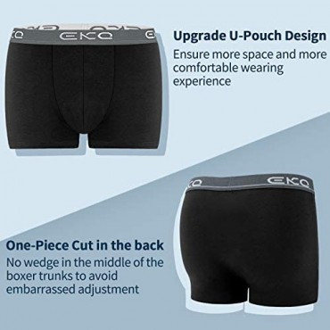 EKQ Mens Boxers Trunks Underwear 4 Pack Boxer Shorts For Men Cotton Breathable Stretch Tagless Trunk Underpants Multipack