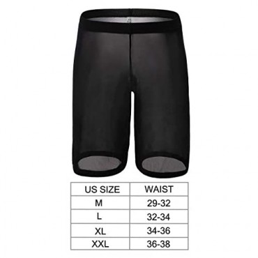 Evankin Men's See Through Shorts Mesh Loose Shorts Lounge Underwear Cover up Boxer Trunks
