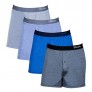 Feelvery Men's Cool Active Sporty Performance Knit Boxer Shorts Underwear (4 Pack) (Melange  Small)