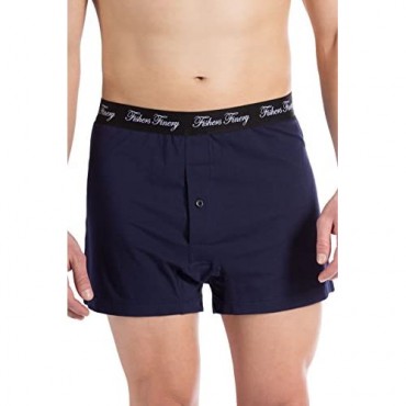 Fishers Finery Mens Relaxed Stretch Knit Boxers; Modal Cotton Microfiber Blend