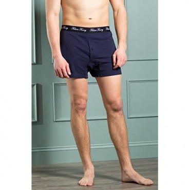 Fishers Finery Mens Relaxed Stretch Knit Boxers; Modal Cotton Microfiber Blend