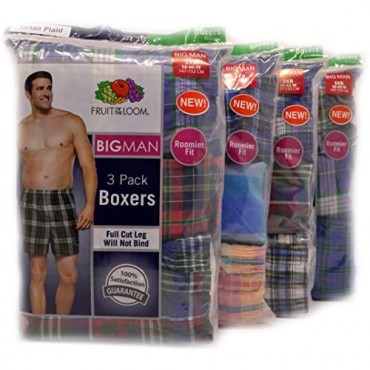Fruit of the Loom Men's BigMan Woven Boxer Shorts (1 Dozen)