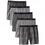 Hanes Ultimate Men's 5-Pack Yarn Dye Exposed Waistband Boxer-(Colors May Vary)