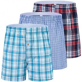 JINSHI Mens Boxer Shorts Boxers with Open Fly Cotton Classic Wear 3-Pack 6-Pack