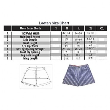 LAETAN Men's 4 Pack Soft Cotton Poplin Boxers Woven Boxer Shorts Boxer Briefs