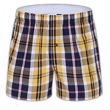 M MOACC Men's Woven Boxers Underwear 100% Cotton Premium Quality Shorts