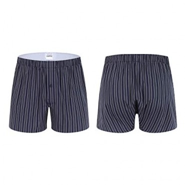 Men's Plaid Woven Boxer Underwear 5/3 Pack 100% Cotton Premium Classic Tartan Shorts