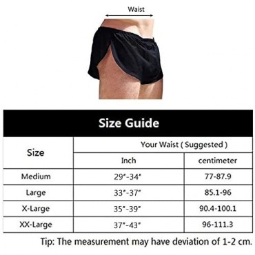 Men's Split Side Short Shorts Sexy Breathable Large Split Sides Mesh Boxer Short