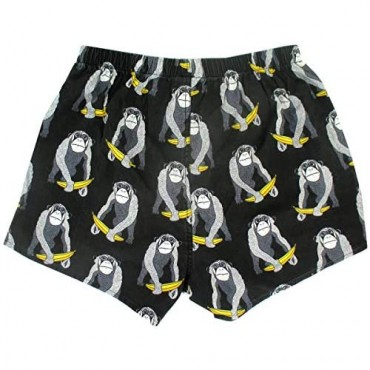 ROCK ATOLL Men's Funny Patterned Soft Cotton Novelty Boxer Shorts Underwear S-XXL