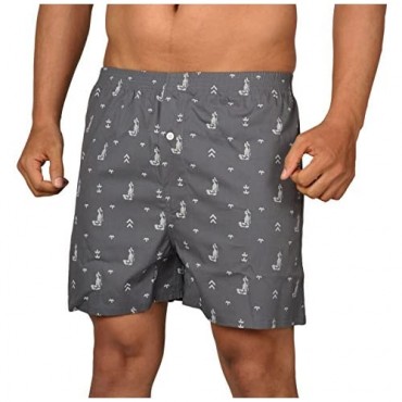 The Cotton Company Men's Cotton Boxers (Pack of 3)