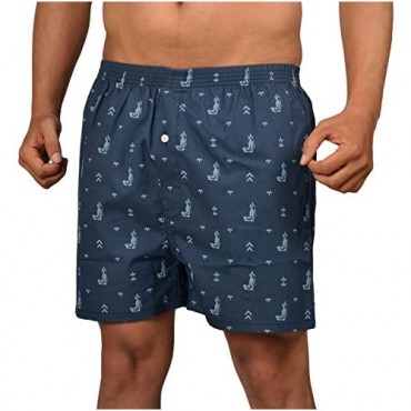 The Cotton Company Men's Cotton Boxers (Pack of 3)