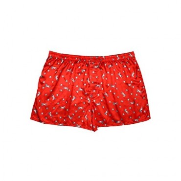 Valentine's Day Unicorns and Hearts Red Boxer Shorts