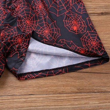 YiZYiF Men's Silk Lips Print Frilly Shiny Satin Crossdress Lingerie Boxer Shorts Lounge Underwear