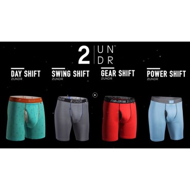 2UNDR Mens Day Shift 6 Boxer Brief Underwear