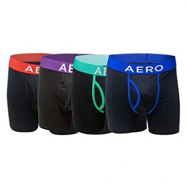 Aeropostale Mens Boxer Briefs 4 Pack Cotton Stretch Boxer Briefs Underwear